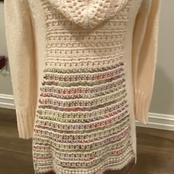 ANTHROPOLOGIE "Angel of the North" Rainbow Hooded Cardigan - Picture 7 of 15